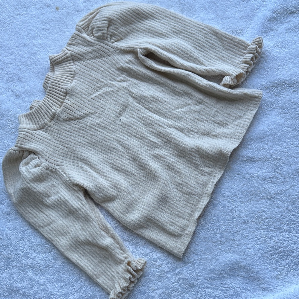 Baby Gap. Cream Ribbed Long Sleeve Top